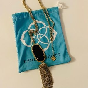 Kendra Scott Rayne Gold/Black Pendant Necklace